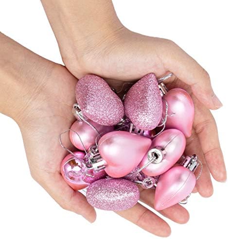Adeeing 36pcs Valentinovo ukrasi u obliku srca u obliku srca Viseće babice za Valentinovo romantično Valentinovo Dekor za kućnu zabavu