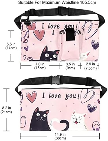 Mačke par Valentinovo Dan torbica za torbice džepovi Organizator vrećica držač alata za stolar, konstrukciju, majstor i električni