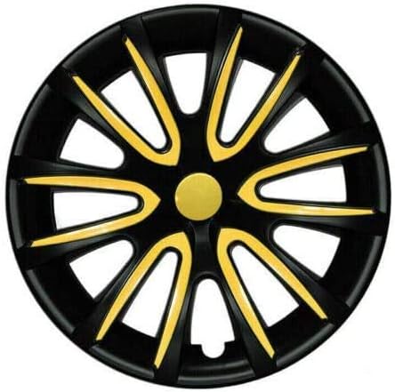 OMAC 16 -inčni hubcaps za Toyota Tacoma Black and Yellow 4 PCS. Poklopac naplataka na kotači