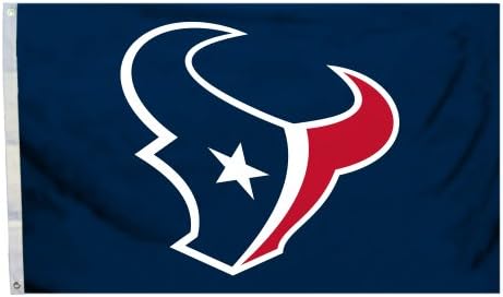 Fremont Die NFL Houston Texans 3 ft. X 5 ft. Zastava s gromama, crnom, jedne veličine