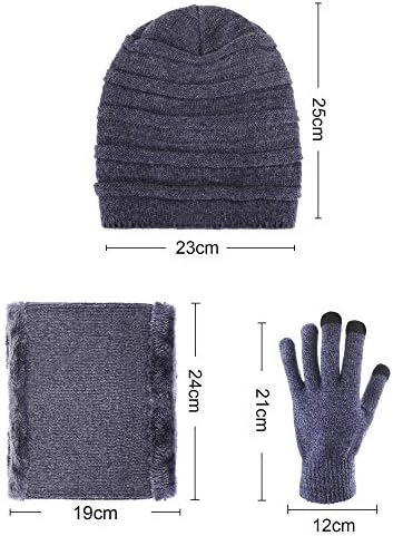 Tatuo 4 komada Ski topli set uključuje zimski šešir šal toplije rukavice zima na otvorenom za odrasle djece (set