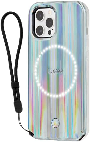 Lumee Halo - holografska - Slučaj za svijetlo za iPhone 12 Pro Max - prednje i stražnje osvjetljenje - 6,7 inča - holografski
