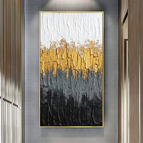 Ručno oslikana uljana slika u boji - Sažetak vertikalni ulaz Moderna umjetnička slika na platnu, Umjetnička djela velike veličine za