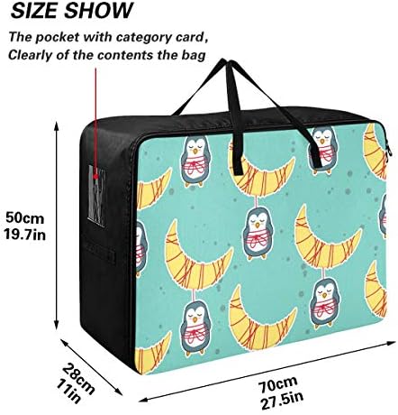 N/ A odjeća za skladištenje ispod prekrivača - Penguins Penguins Organizatorska torba s patentnim zatvaračima s patentnim zatvaračima