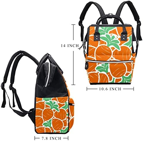 Crtić narančasto povrće uzorak mrkve pelena ruksak bebe pelene pelene vrećice za presvlačenje multi funkcije velikog kapaciteta torba