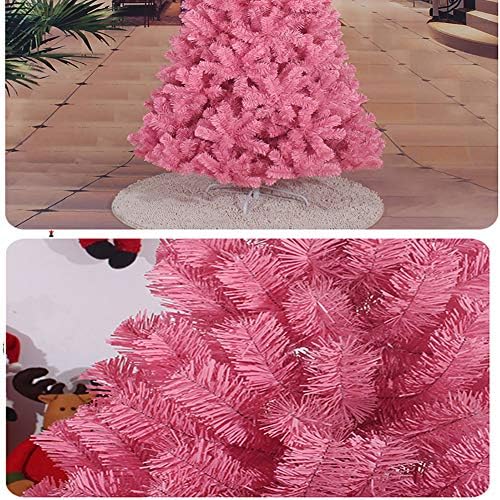 7.8ft Umjetno božićno drvce Xmas Pine Tree, Deluxe smreka zglobna ružičasta ukras za božićno drvce s čvrstim metalnim nogama Jednostavan