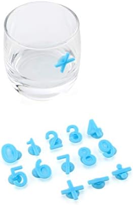 Božićni pokloni 14 kom markeri za čaše za vino silikonski brojevi matematički simbol odojak znak pića za večeru rođendan bez šalica