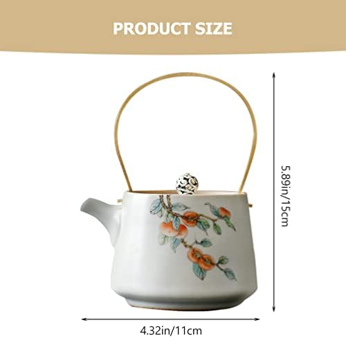 Upkoch Vintage dekor Kestični čajni čajnik za čajnik za čaj: 250 ml porculanski čaj kost kost Kina čaj čaj japanski stil labav listni