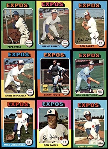 1975. Topps Montreal Expos Team Set Montreal Expos Ex Expos