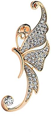 Ženska modna naušnica s manžetnom od 1 inča s jednim uhom leptir dijamantne manžete s klinovima viseće ženske naušnice nakit pribor
