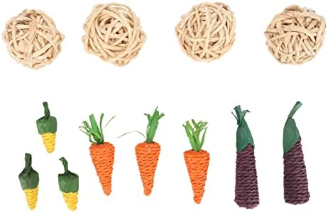 Rosvola Rabbit Chew igračke, igračke s malim životinjskim aktivnostima kako bi se ublažila dosada ekološka kukuruza 12 pcs višenamjenska
