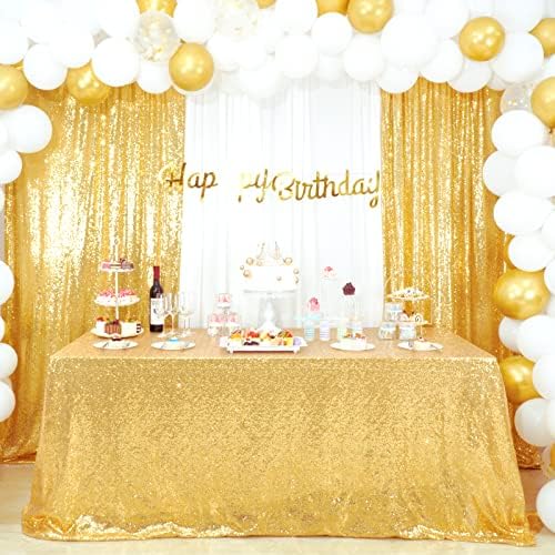 GFCC besprijekoran svjetlucavi zlatni šljokica stolnjak 50x84 inča za zabavu vjenčanja božićni događaj stol stol od ukrasa ukras iskričavog
