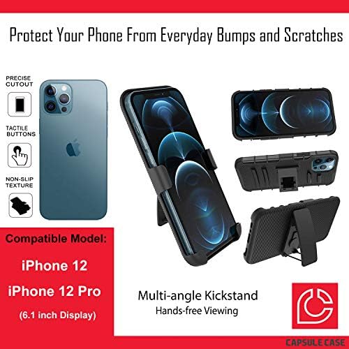 OHIYA CASE Kompatibilno s iPhoneom 12 Pro [Vojnička zaštita zaštita od šoka od teške staze za zaštitni staza za zaštitni futrola za