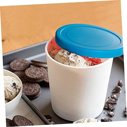 Spremnik za sladoled be silikonski spremnici spremnik s poklopcem desertne čaše s poklopcima silikonske čaše za sladoled za višekratnu