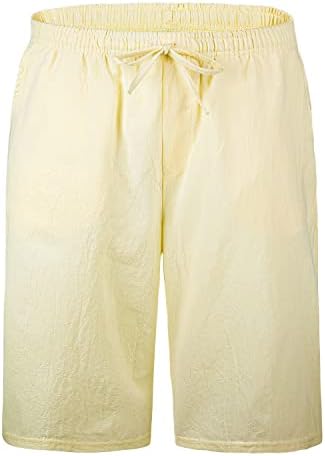 YKB muške posteljine kratke hlače pamučne ležerne lagane vježbe teretane joge kratke hlače za muškarce