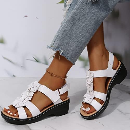 Ljetne sandale za žene 2022 povremene rimske cipele platforme potpetice solidne boje sandale cvijeća ženske cipele