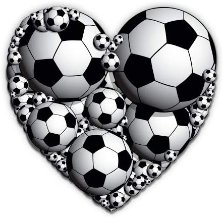 GT grafike nogometne kuglice srce - vinilna naljepnica vodootporna naljepnica