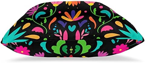 Set od 2 meksičkog cvjetnog jastuka jastuka šareni jastučni poklopci Cinco de Mayo ukrasi 18x18 inčni jastuk za jastuk za zabavu u