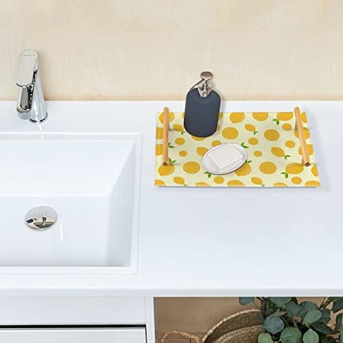 Dallanan akrilna ladica za kupaonicu ukrasna ladica sa zlatnim ručkama za organizator kuhinje voćni limun