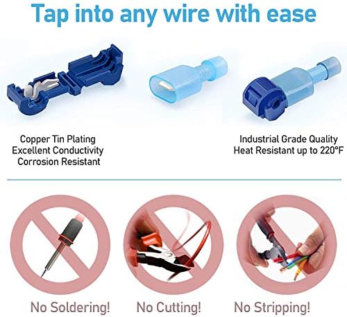 T-Tap žice konektori, električni priključci, brze slavine za spajanje žice s izoliranim muškim kompletom za brzo isključivanje terminala