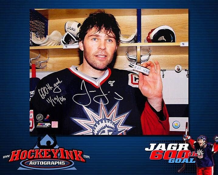 Jaromir Jagr Potpisao i upisani New York Rangers 600. gol 16 x 20 Foto 77175 - Autografirane NHL fotografije