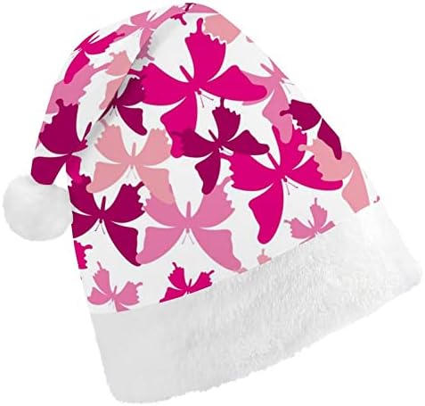 Ružičasti leptir rak preko božićnih šešira voluminozni Šeširi za odrasle Božićni šešir za blagdane Božićni pribor za zabave