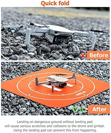 O'WODA MINI 3 Pro 20-inčni vodootporni drono za slijetanje PU dvostrani helipad za DJI Mini 3/ Mini 3 Pro/ Mini 2/ Mini SE/ Mavic 3/