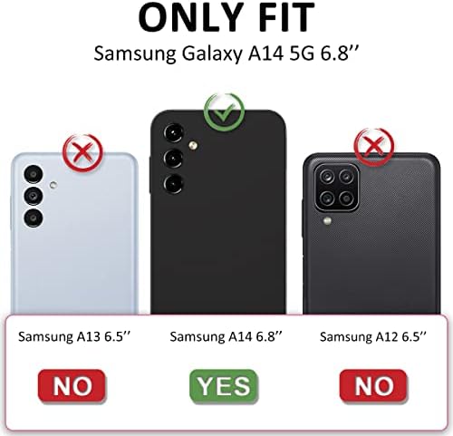 Pixiu za Samsung Galaxy A14 5G futrola, teški 3 sloj zaštitni šok zaštitni tijek, zaštitni čvrsti hibridni mramorni futrola