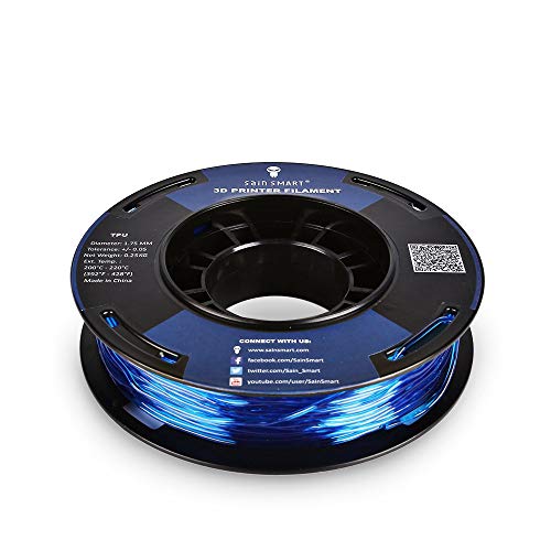 SAINSMART- TPU-Blu-0,25kg1.75 Sainsmart 1,75 mm 250G Fleksibilni TPU 3D tiskarski filament, Dimenzionalna točnost +/- 0,05 mm