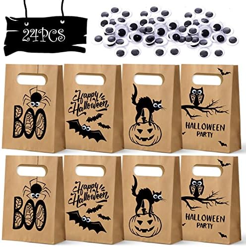 Weepa Halloween Goodie torba, 24 PCS Halloween vrećice za bombone Halloween poslastice za trik ili obradu poklon vrećica za rasuti