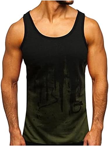 QTOCIO muški tenk vrhovi ljetni rukavi bez rukava majice za vježbanje fitnes prsluk atletskih majica modni tenkovi za aktivnu odjeću