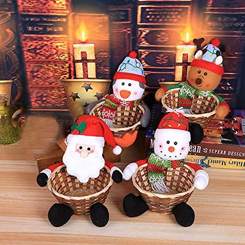 8730nd Božićna košarica za pohranu slatkiša dekoracija košara za pohranu Djeda Mraza košarica za slatkiše