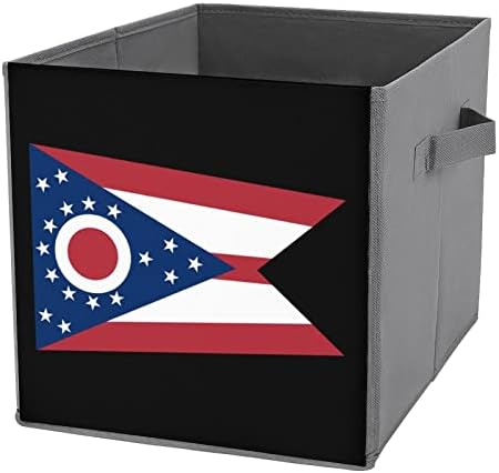 Ohio zastava koja se može sklopiti kante za pohranu Osnove za skladištenje kockice za skladištenje tkanina Organizatorske kutije s