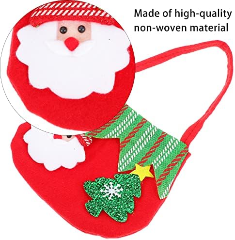 Božićne netkane torbe za zabave: torbe za višekratnu upotrebu 4pcs snjegović Djed Mraz platnene poklon vrećice blagdanske poslastice