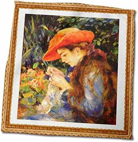 3Drose Florene Renoir Art - Slika renoir slikanja djevojke šivanja - ručnika