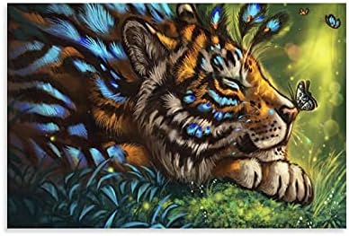 Leptir zadirkivanje tigrasto-uređivača slika na platnu zidne umjetničke platno slikanje ukrašavanje tekstura paleta nož nož slikati