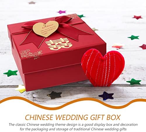 5 4pcs kineske poklon kutije za vjenčane poklone kineske poklon kutije, kutije za grickalice, kutije za bombone s vrpcom, kutije za