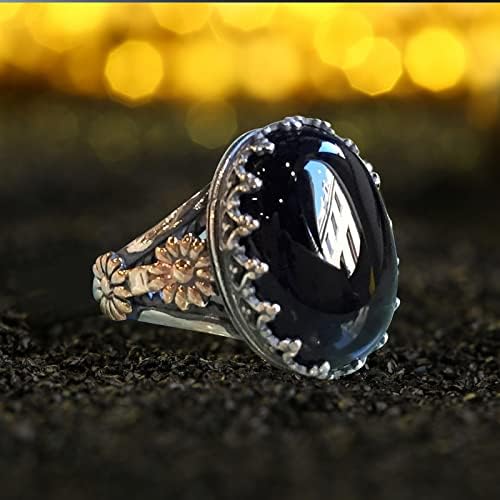 2023 elegantni nakit od crnog kamena skulpturalni prsten Nakit vjenčani prsten za žene nakit za tinejdžere