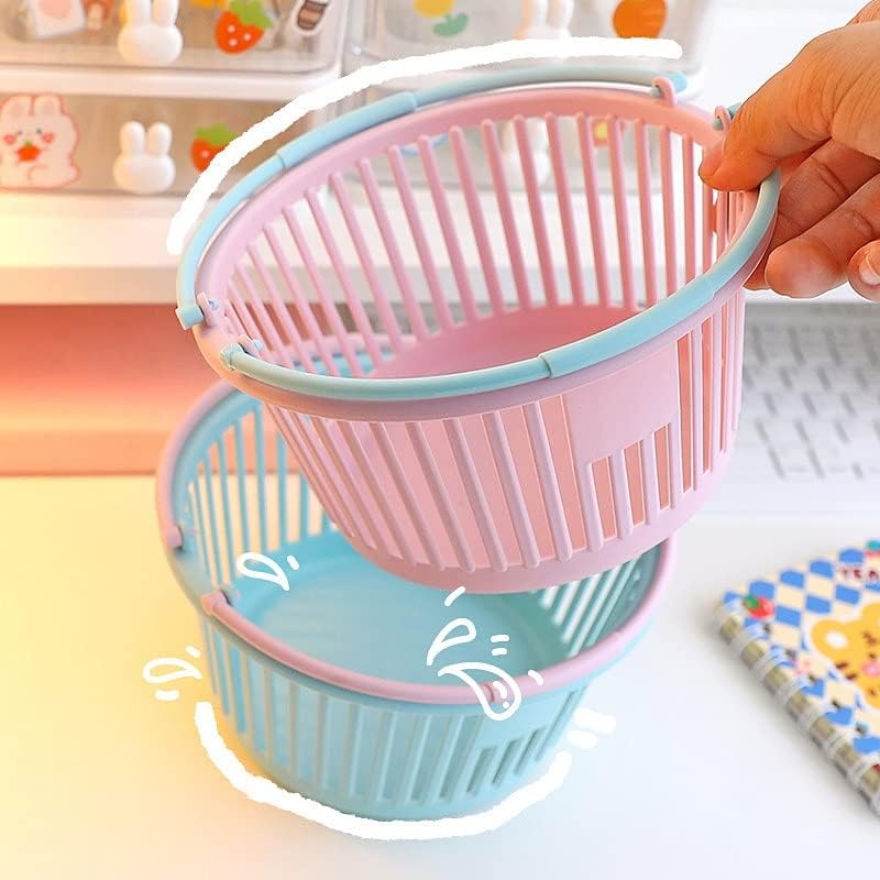 Plastična kupaonska košarica za kupnju prijenosna kutija za pohranu za kupovinu stolna sitnica igračke voće dopisnice kupaonske košare
