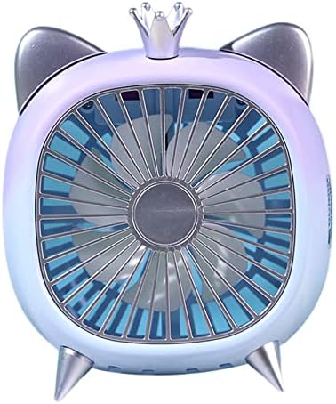 Wsklinft Mini ventilator za uštedu energije za uštedu Slatka crtića USB plug-in Desk Fan za spavaonicu Purple S