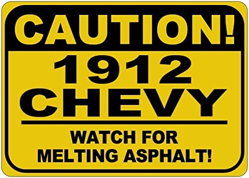1912. 12 Chevy OPREZ ASPHALT Znak Asfalt - 12 x 18 inča