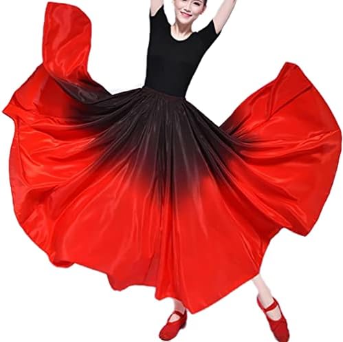 Bijelo dva tona u boji satenski odrasli flamenco Gypsy Paso doble španjolski baletni plesni kostim suknja žensko žensko