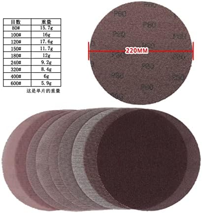 Drveni metalni poliranje brusnog papira 10 komada 9 inča 220 mm mrežice za hvatanje disk bez prašine rešetke abrazivne mrežice za brušenje