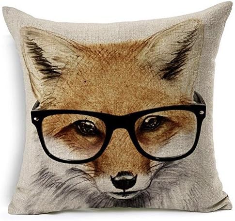 Oebtrol Lijepa životinja modna lisica za bacanje jastuka jastuka Poklopac ukrasni pamučni mješavinski platni jastuk za kauč 18 x 18