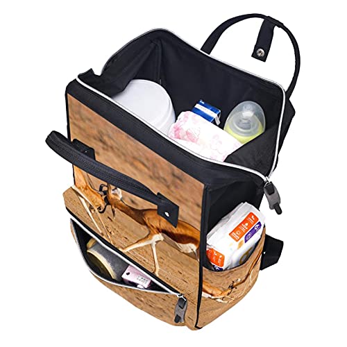Borba Springbok Animal Animal Tote torbi za torbe mame ruksak Veliki kapacitet Pelena torbica za njegu za njegu beba za njegu bebe