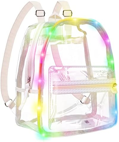 Ruksak u donjem dijelu, Prozirni ruksak s LED svjetlom, Prozirni ruksak za sport, putovanja, stadion-veliki