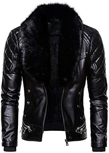 Mamker muškarci jakna koža zima punk kože retro kaput muški patentni zatvarač pare džepni ovratnik gotičke zimske jakne muškarci