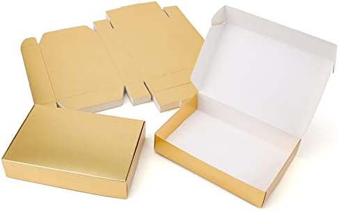 30pcs Zlatne poklon kutije, presavijajući male kartone, pogodne za pakiranje čokolade, svijeće, ručno izrađeni sapun, pribor, za zabave