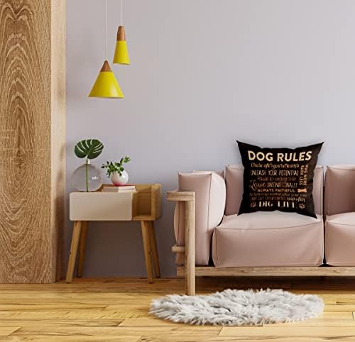 PAS pravila Dig Life bacanje jastuka poklopac za bacanje jastuka, smiješne pseće šape ukrasni jastuk za bacanje jastuka 18 x 18 za