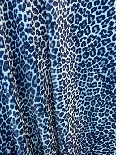 Dana tamnoplava svijetloplava mala Leopard uzorak Poliester Spandeks elastična baršunasta tkanina mašne, gornji čvorovi, kravate za
